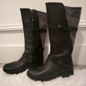 😍 NEW Teva Waterproof Leather Boots with Wool Accent! Unique must see! Size 5.5